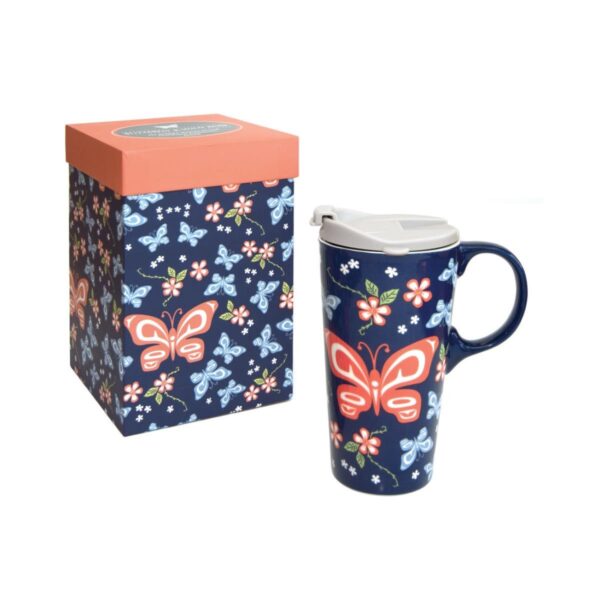Perfect Mug Butterfly and Wild Rose