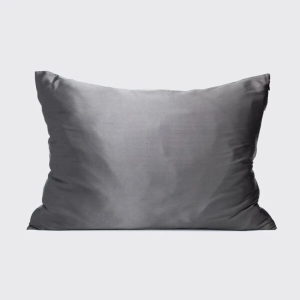 Satin Pillowcase by Kitsch, Charcoal Grey
